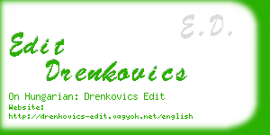 edit drenkovics business card